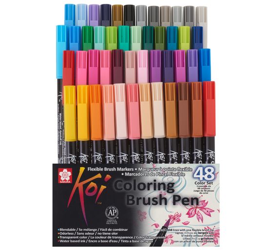 Brush pen Koi Coloring Brush set, 48 colours