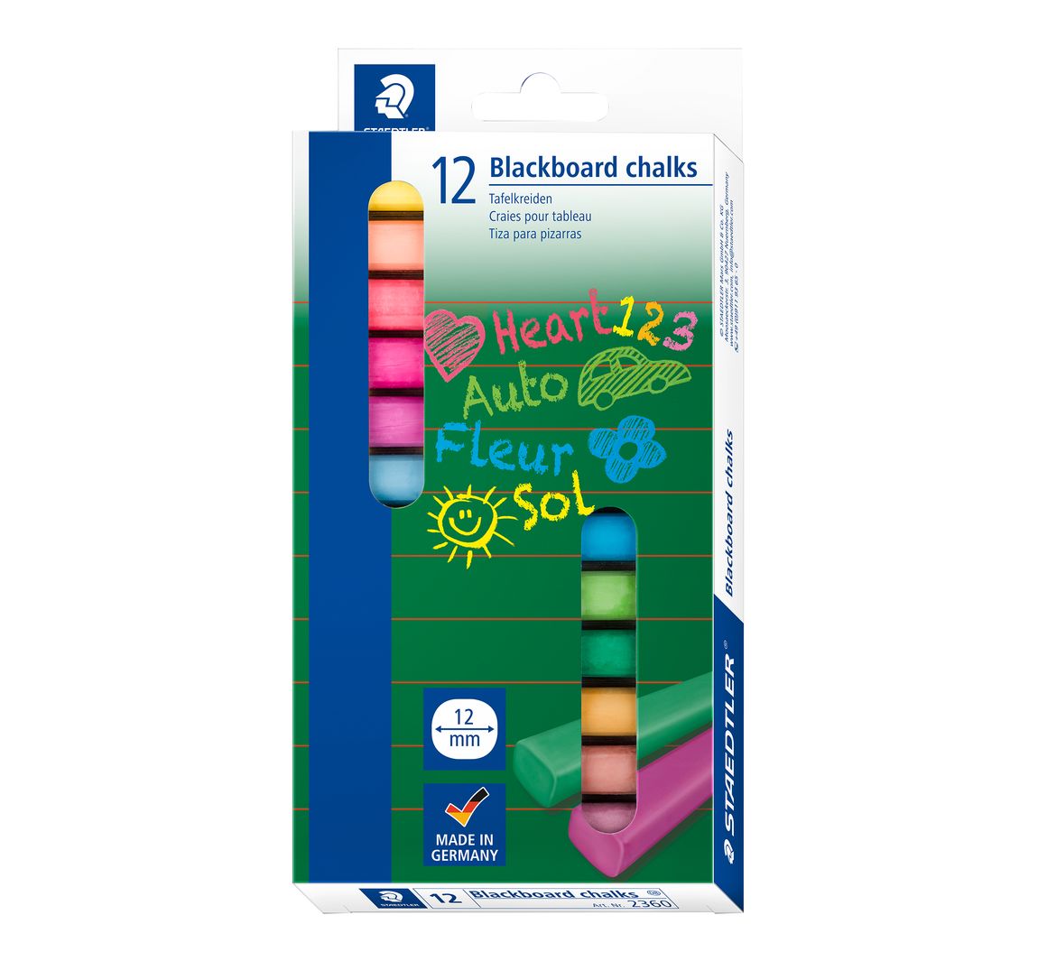 STAEDTLER Schoolbordkrijt, 12 kleuren