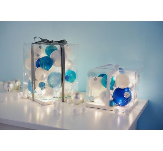 Kerstballen van kunststof, 12 stuks