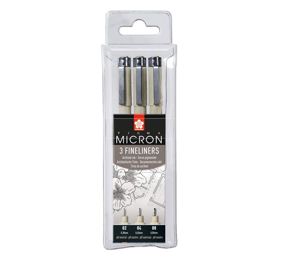 Pigma Micron koffer, set van 3