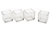VBS Theelichtglazen "Cube", 4 stuks