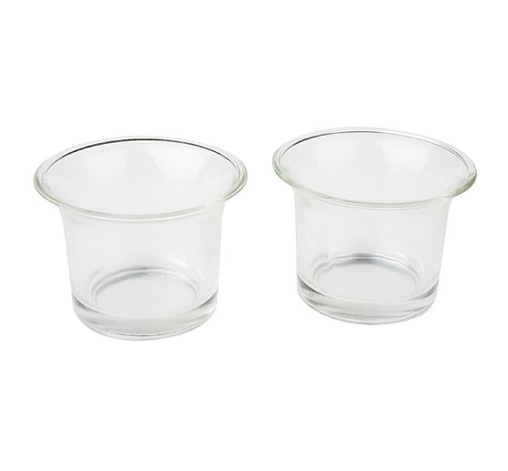 VBS Tea light jars "Curved", 2 pieces