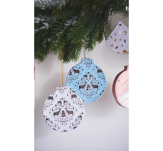 VBS Decoratieve hanger "Kerstballen", plat