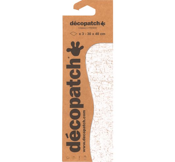D&eacute;copatch papier "Crackle-White"