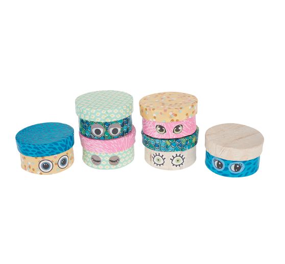 VBS Box "Round", 6 pieces, papier-mâché