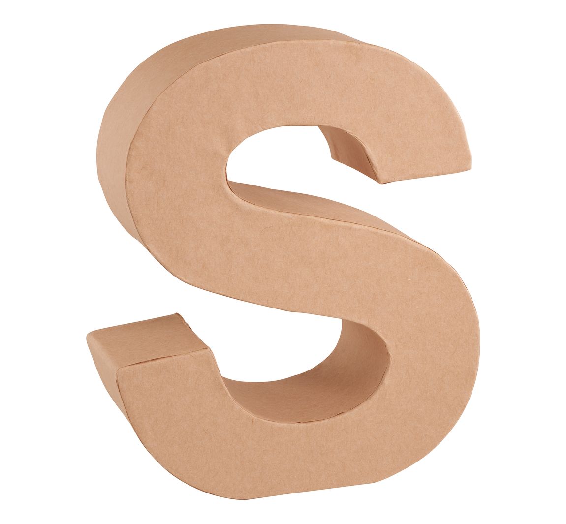 Kartonnen brief - Letter "S"