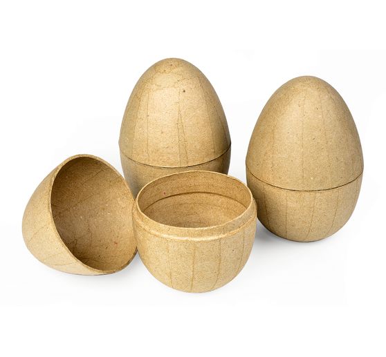 Eieren van papier-maché, deelbaar, 3 stuks