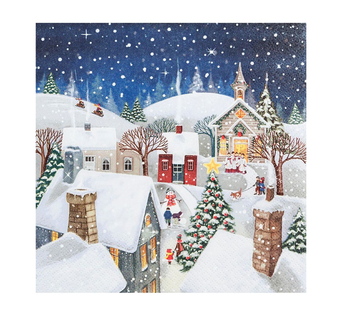 Servet "Kerstverhaal" - 20 stuks