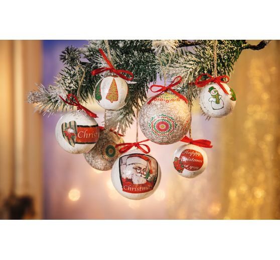 Paper mache balls "Size mix", 105 pieces