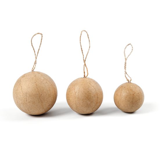 Paper mache balls "Size mix", 105 pieces