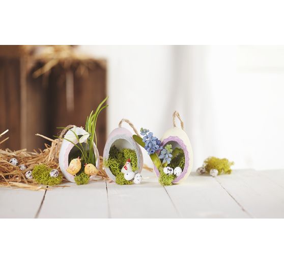 VBS Paper mache eggs with opening