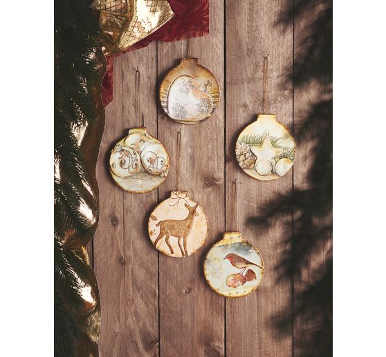VBS Decoratieve hanger "Kerstballen", plat