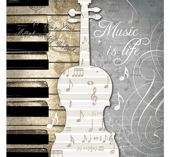 Napkin "Music is life"