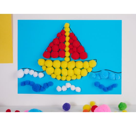 VBS Pompoms "Kleuren & maten mix", 1.000 stuks
