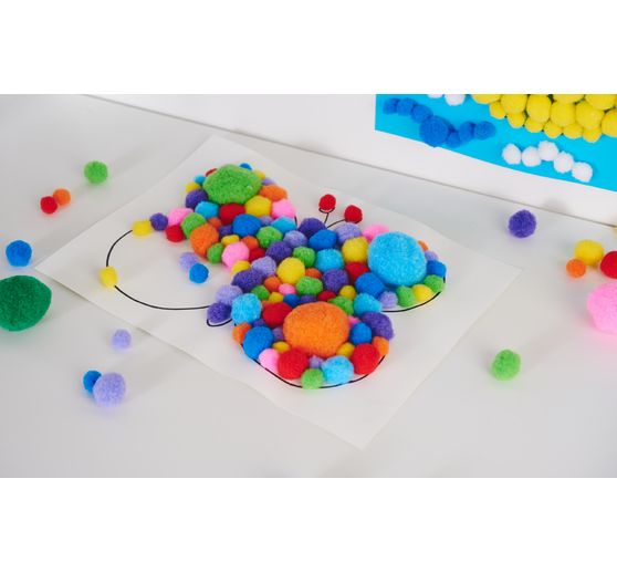 VBS Pompoms "Kleuren & maten mix", 1.000 stuks