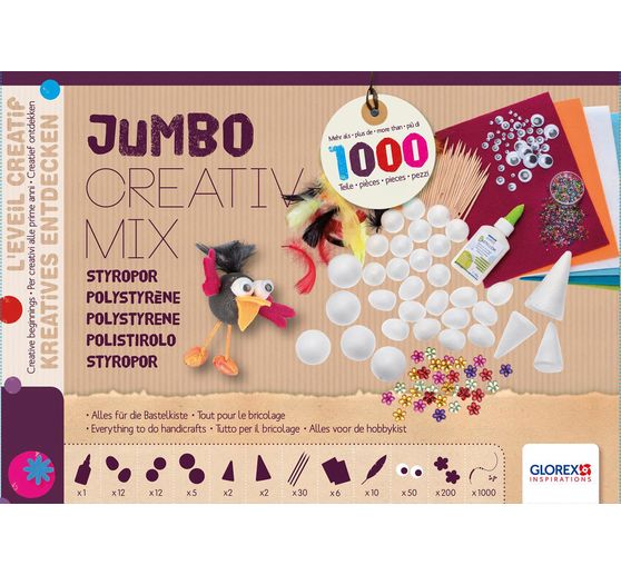 Jumbo creatieve mix "Piepschuim", ca. 1.000 onderdelen