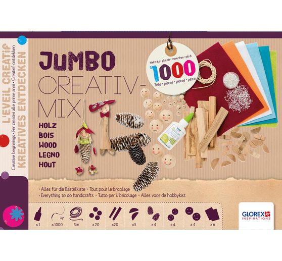 Jumbo creative mix "Natural wood", approx. 1.000 parts