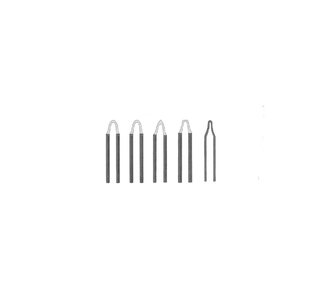 Set van brandende lussen, 5 stuks