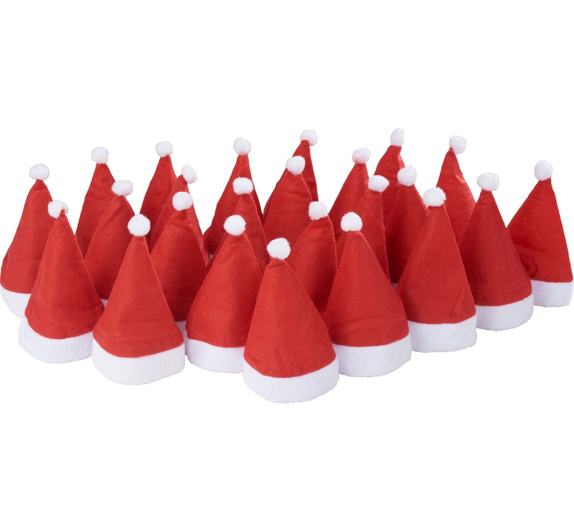 VBS Kerstmutsen voor 8 cm hoofddiameter, 24 stuks