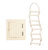 Miniature roof hatch and rope ladder