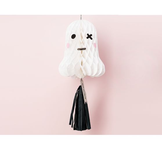 Honingraatpapierfiguur "Spook" met kwastje