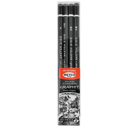 Graphite Pencils, set of 4
