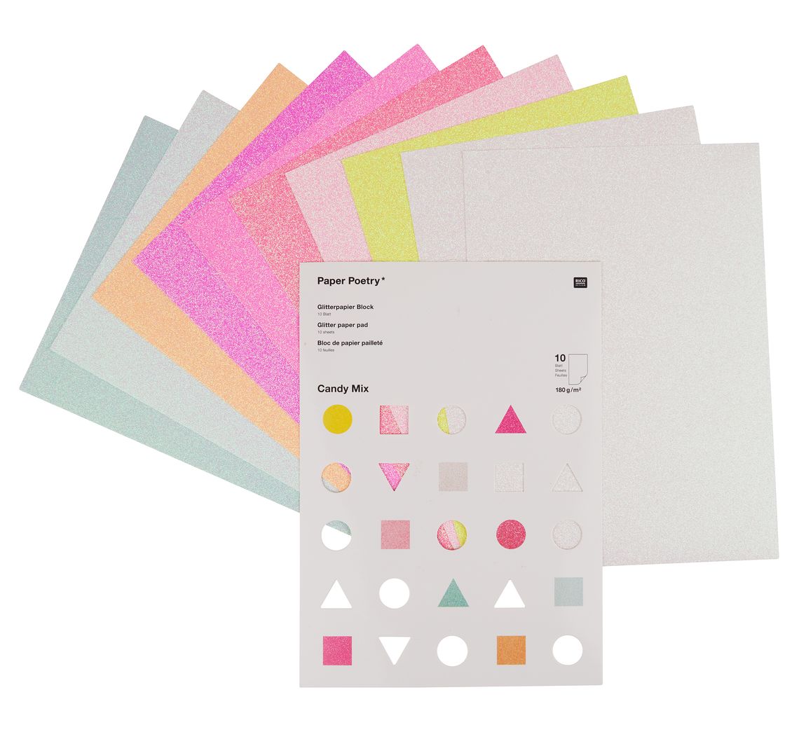 Glitterpapier "Candy Mix"