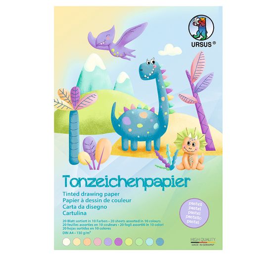 Gekleurd papier-Blok "Pastel"