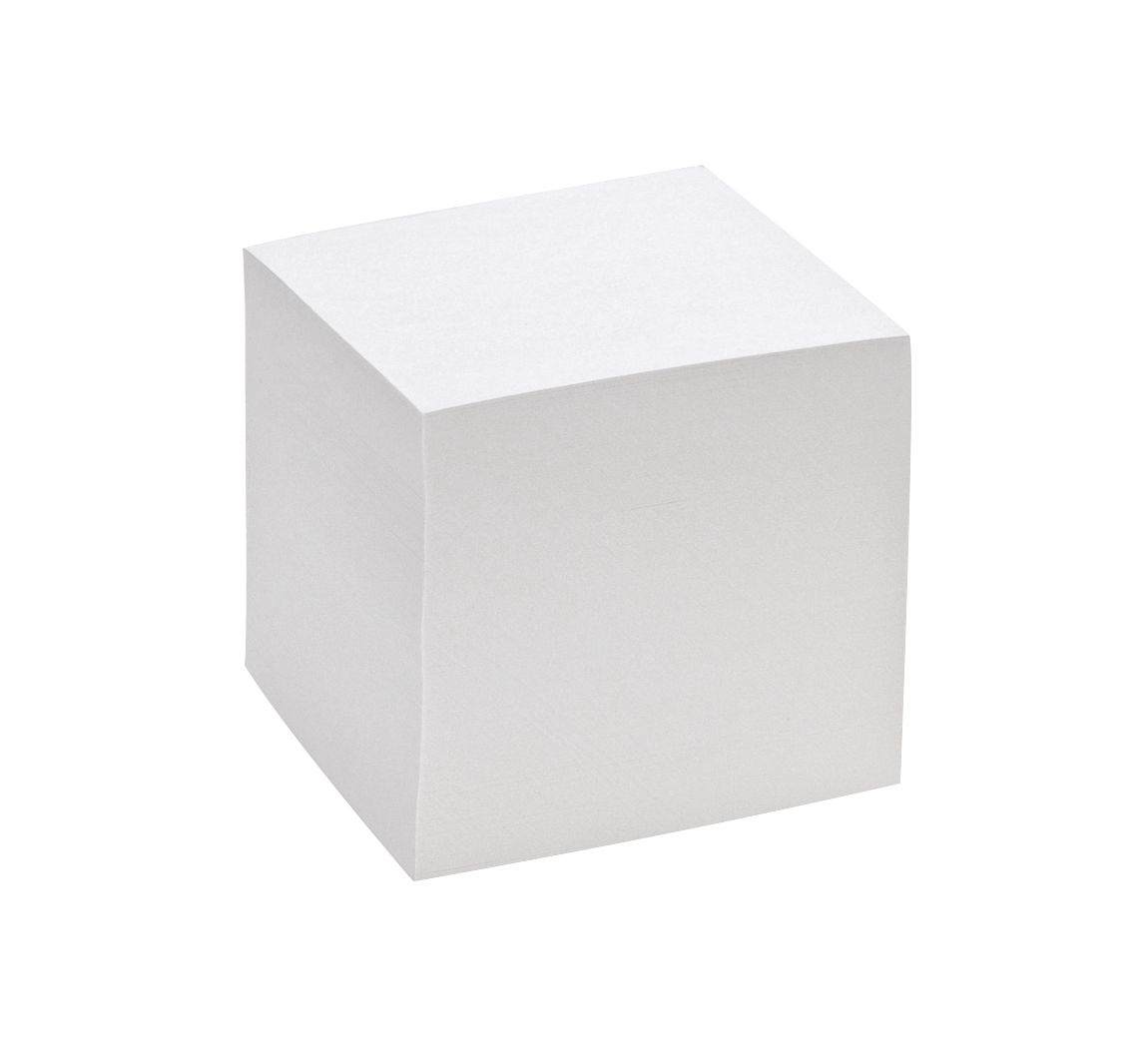 Blocnote, 9 x 9 x 9 cm - Wit