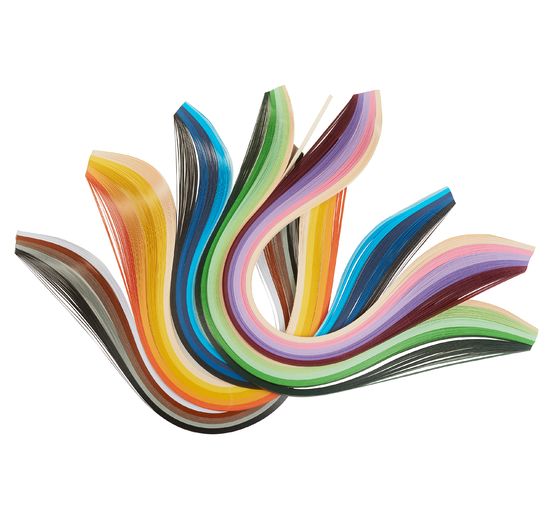 VBS Quilling strepen "Kleurrijk", 3 mm, 500 stuks