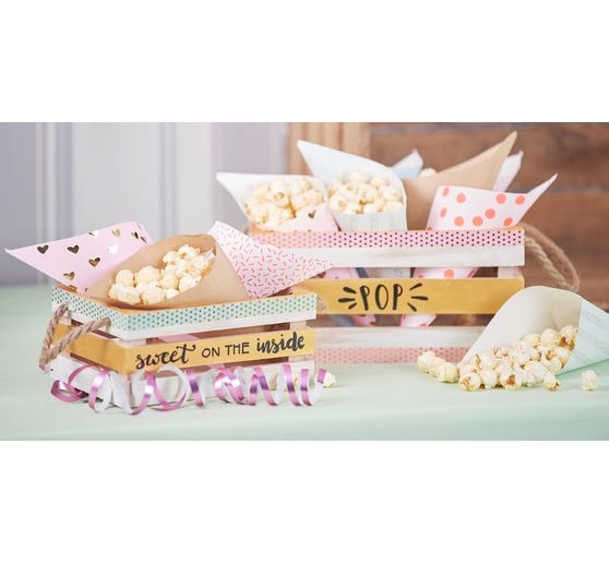 Kegelvormige zakken "Pastel Hot Folie", set van 15