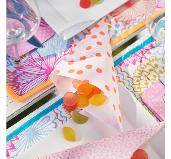 Kegelvormige zakken "Pastel Hot Folie", set van 15