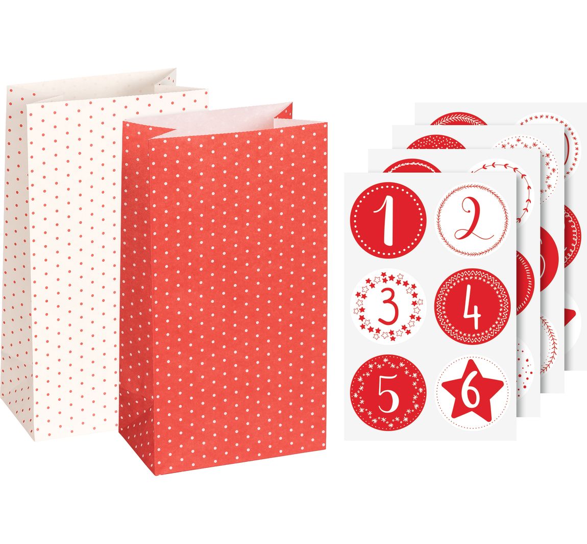 Adventskalender-Set van "Stippen"
