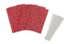 Paper bags star set, small, dots Red