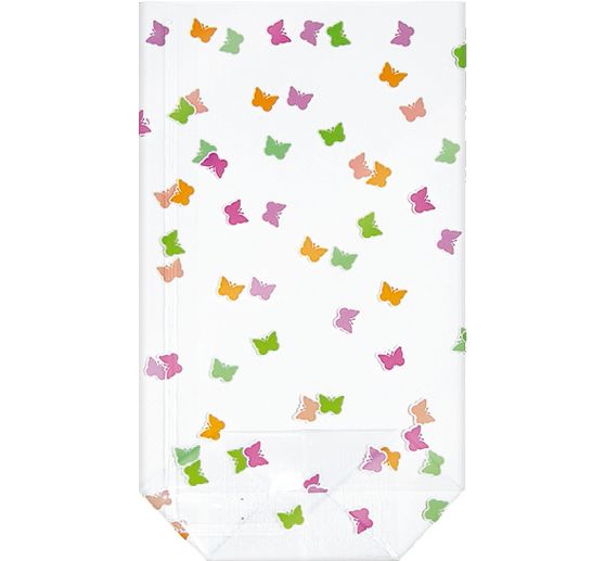 Transparante zak "Kleurrijke vlinders"