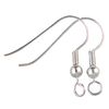 Ear hole hook with spring, 10 pieces Silver-Plated