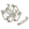 Brooch pin, 10 pieces Silver coloured