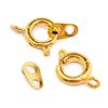 Spring fastener m. Counter ring Gold coloured