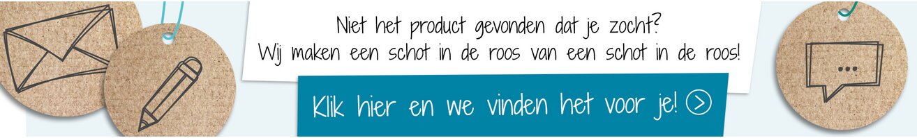 Klantenservicebanner om contact met u op te nemen als er geen zoekresultaten zijn. Telefoonnummer klantenservice: + 31 (0) 70 - 4990278