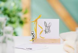 Easter greetings with stamp print