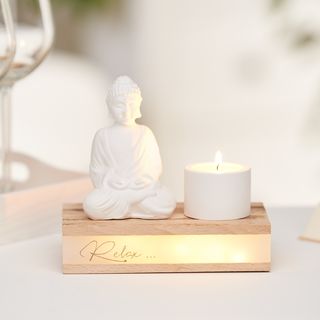Lichtgevende woondecoratie met Boeddha