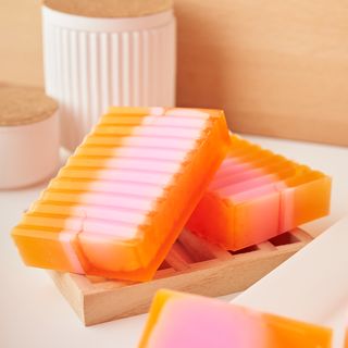Colourful soap block