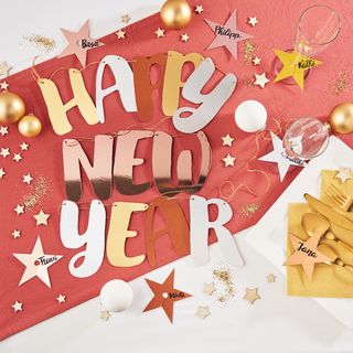 New Year's Eve table decoration