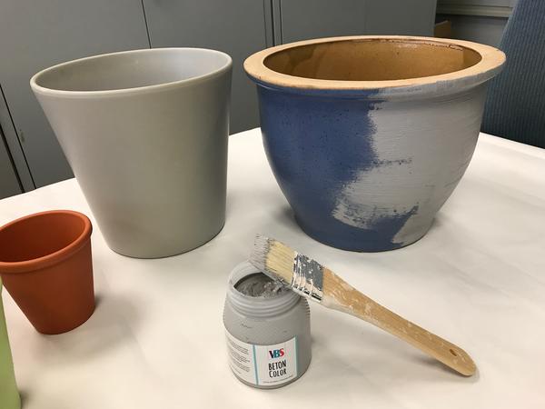 Terracotta pot: Potten schilderen