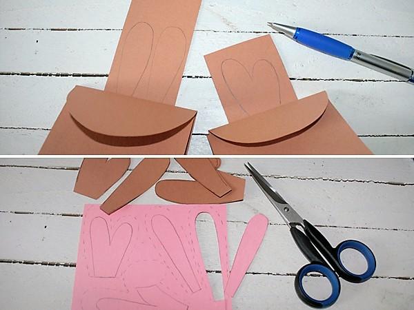 Süße Osterhasen als Geschenkverpackung zu Ostern